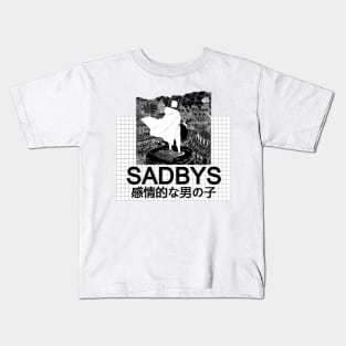 Sad Boys in White Kids T-Shirt